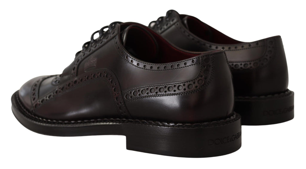 Dolce &amp; Gabbana – Elegante Derby-Schuhe aus lila Leder