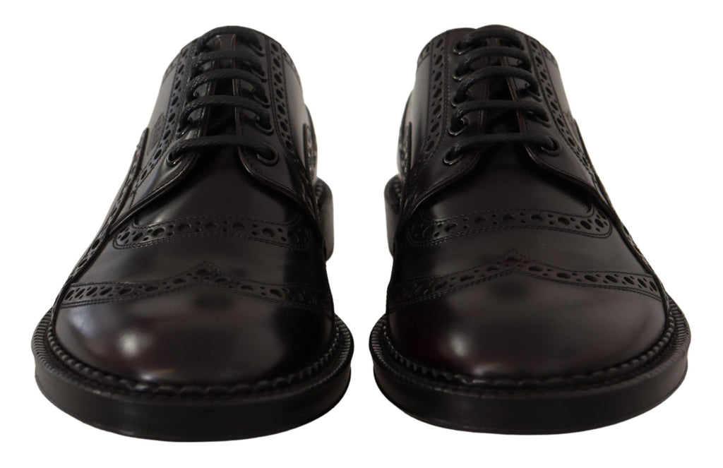 Dolce &amp; Gabbana – Elegante Derby-Schuhe aus lila Leder