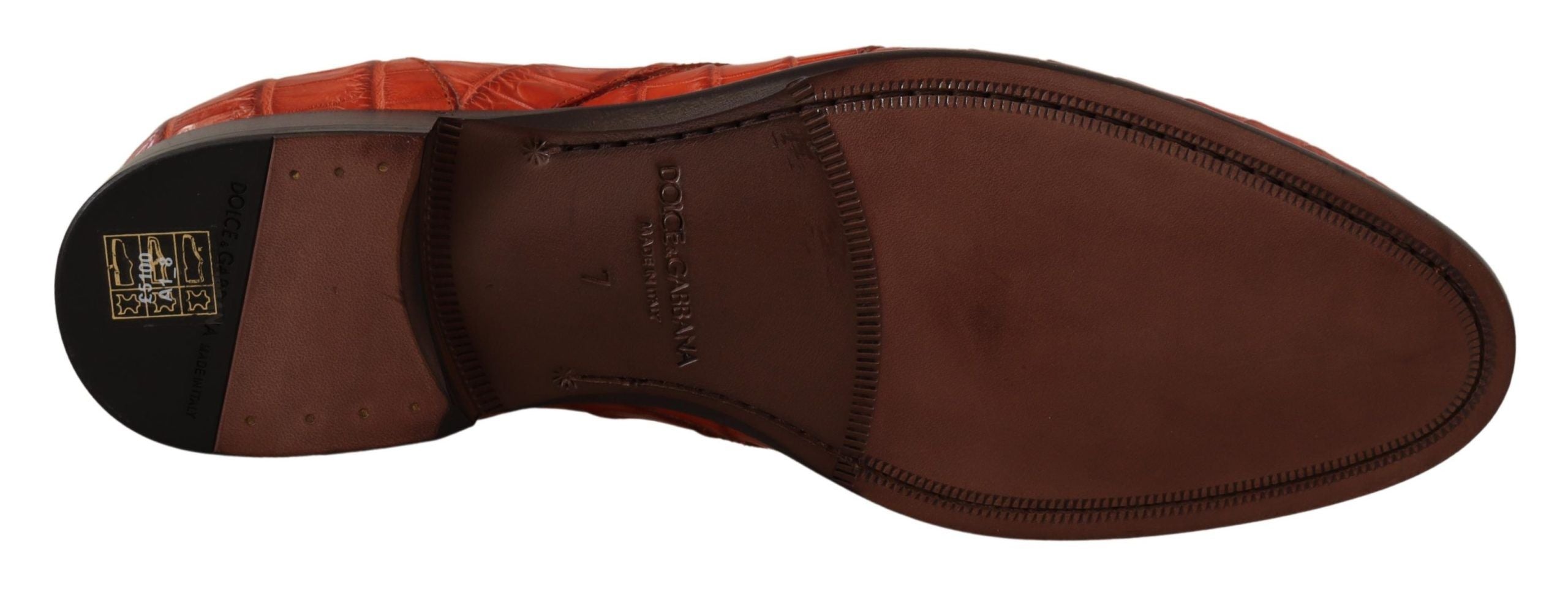Dolce &amp; Gabbana – Exquisite Schnürschuhe aus exotischem Krokodilleder