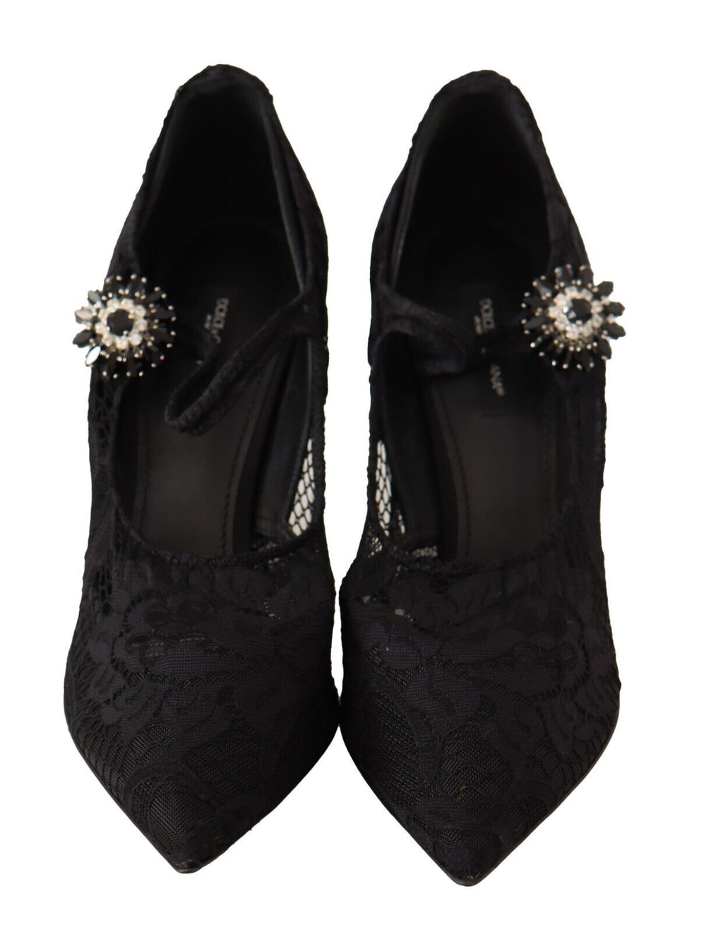 Dolce &amp; Gabbana Elegante schwarze Stiletto-Pumps aus Spitze