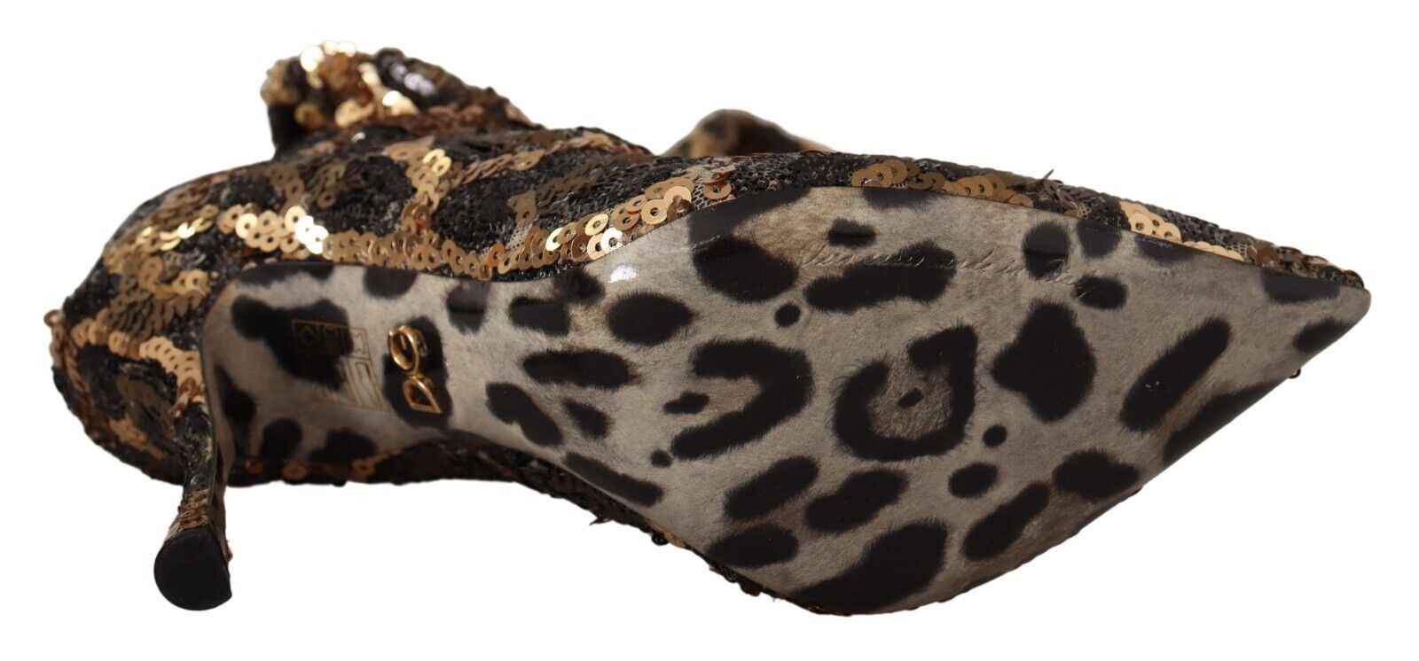 Dolce &amp; Gabbana Elegante kniehohe Stiefel mit Leoparden-Pailletten