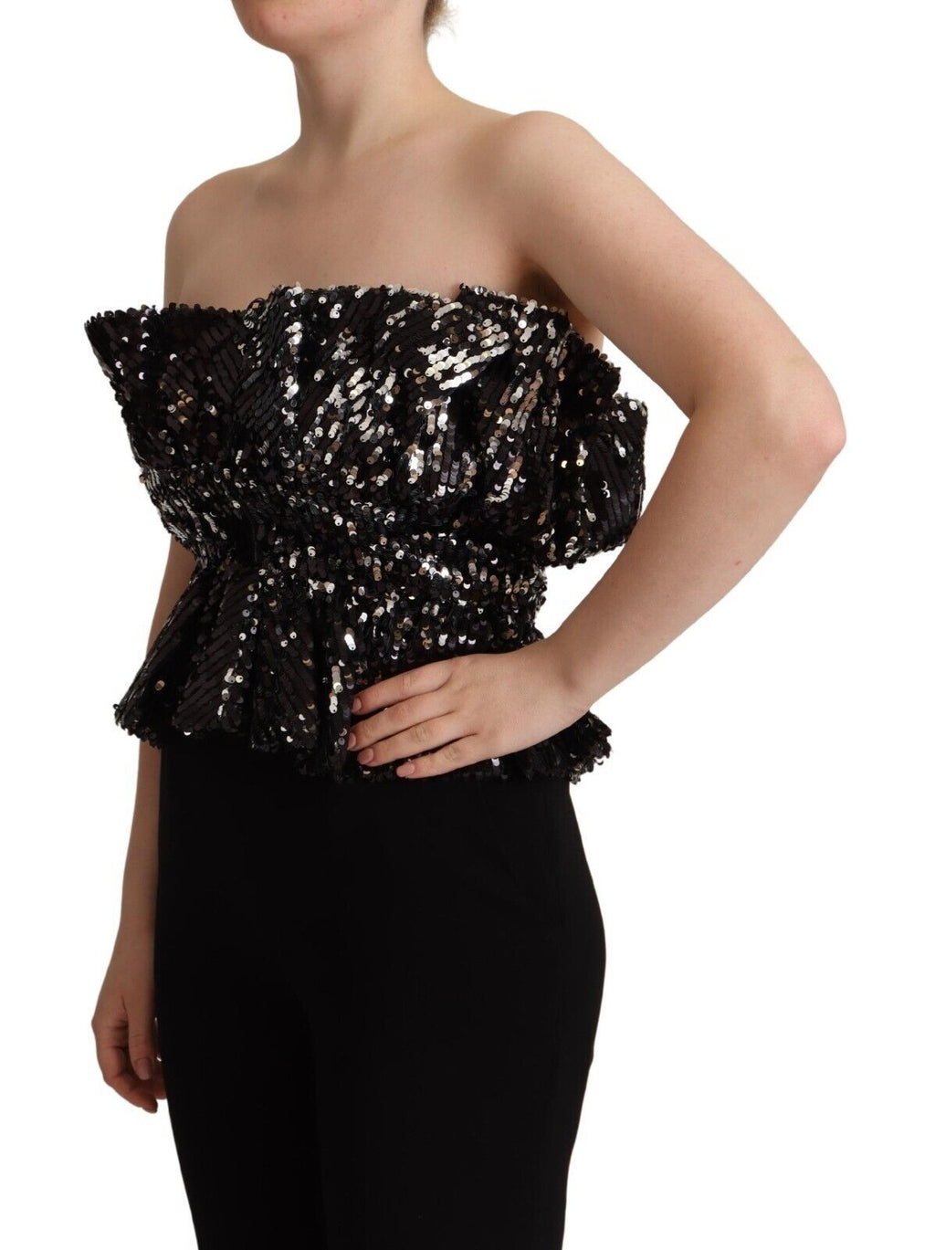 Aniye By – Elegantes trägerloses Top mit Pailletten