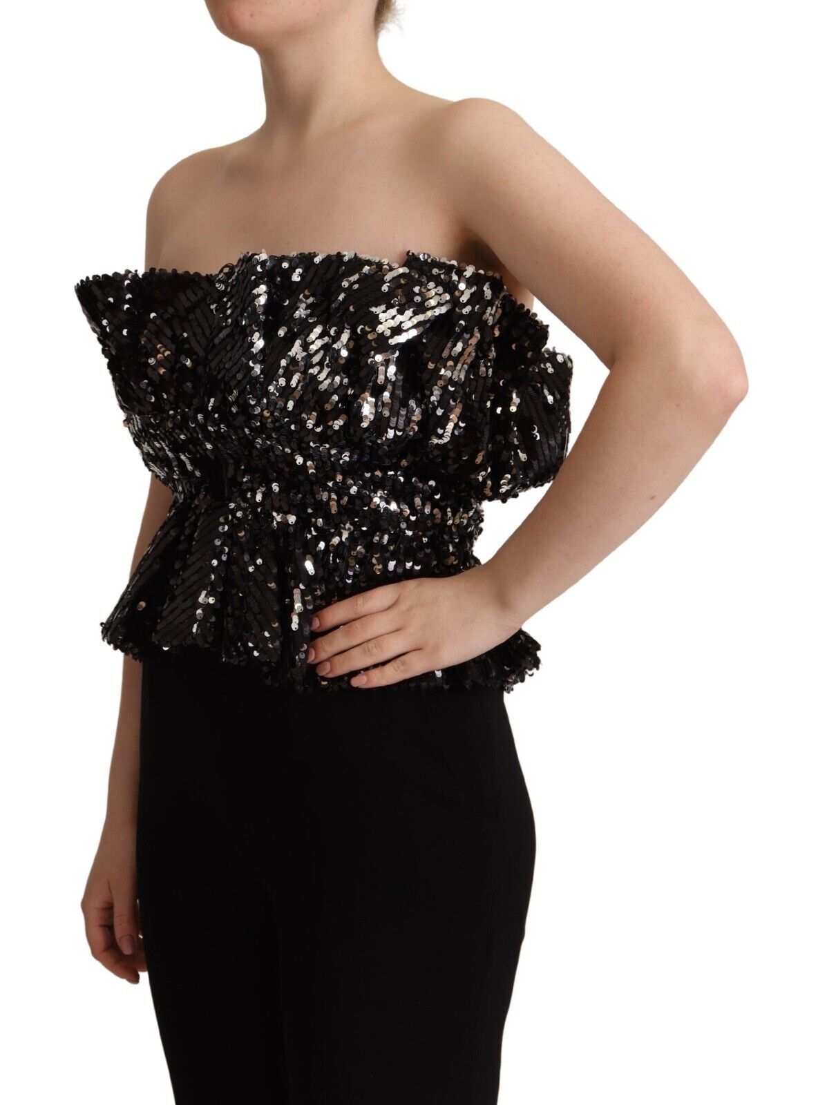 Aniye By – Elegantes trägerloses Top mit Pailletten