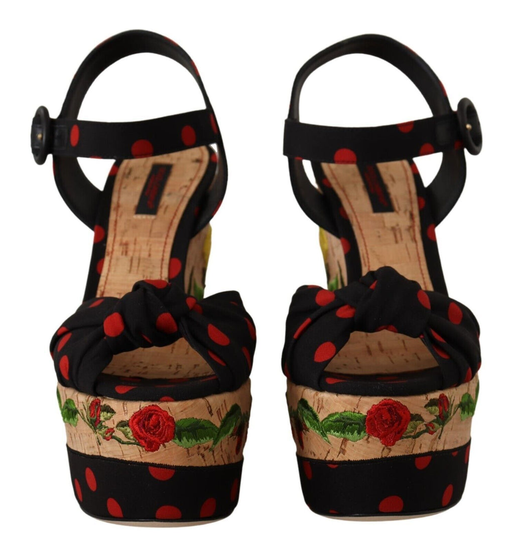 Dolce &amp; Gabbana Mehrfarbige Plateau-Pumps aus Seidenmischung