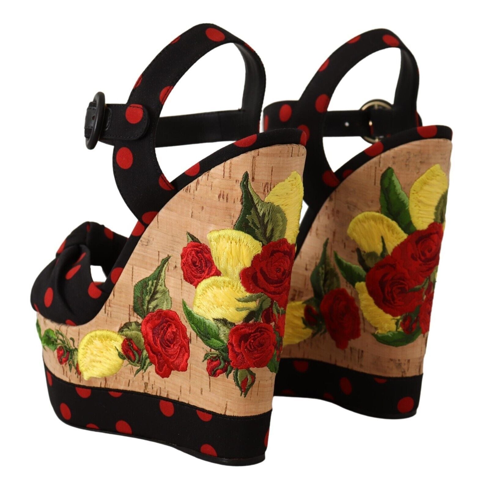 Dolce &amp; Gabbana Mehrfarbige Plateau-Pumps aus Seidenmischung