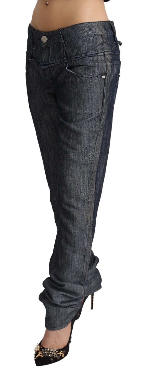 Acht Eleganter Mid Waist Straight Cut Denim
