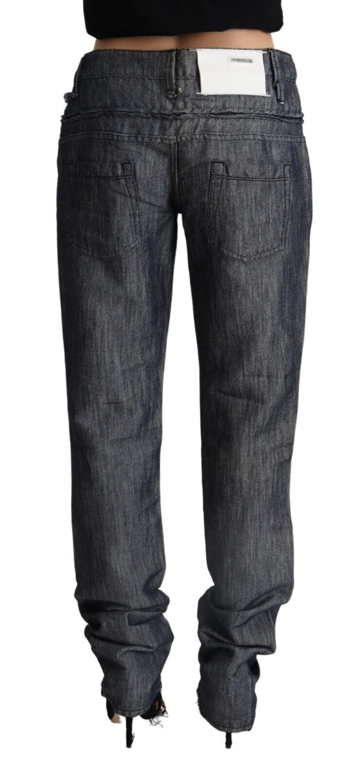 Acht Eleganter Mid Waist Straight Cut Denim