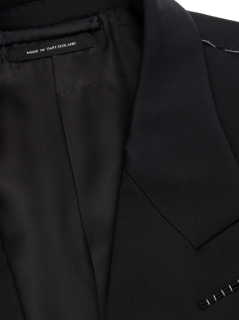 Tom Ford Men's Black Double-Breasted Jacket – Six Button – Siebentaschen