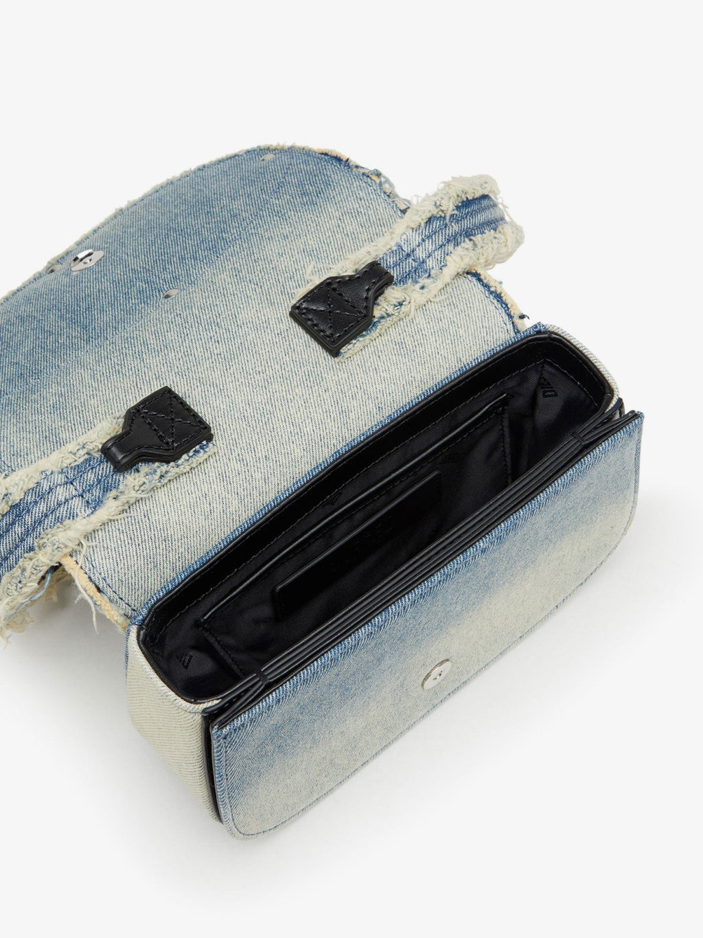 Diesel 1DR denim shoulder bag with used effect
