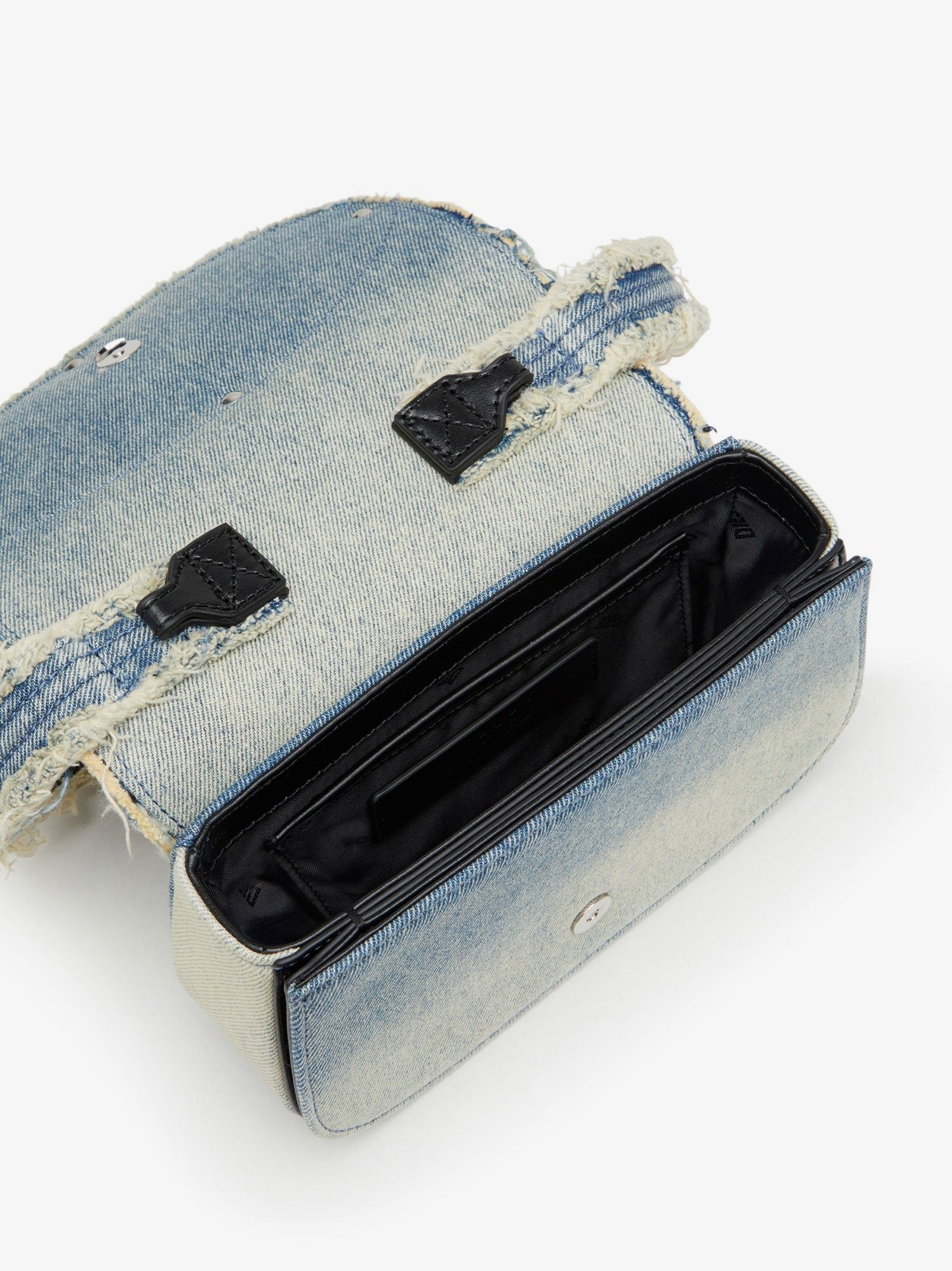 Diesel 1DR denim shoulder bag with used effect