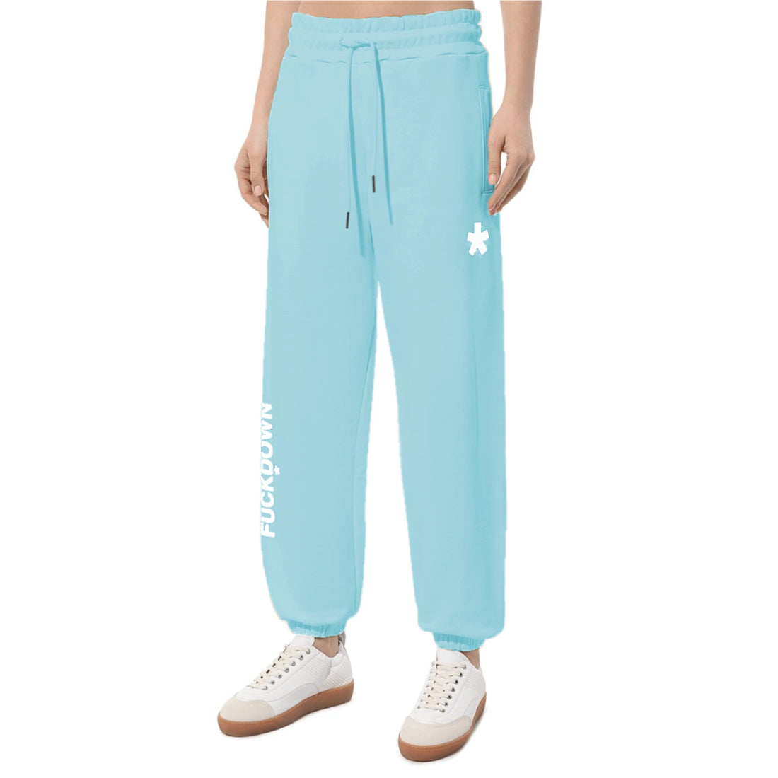 Comme Des Fuckdown Trousers Light Blue Woman