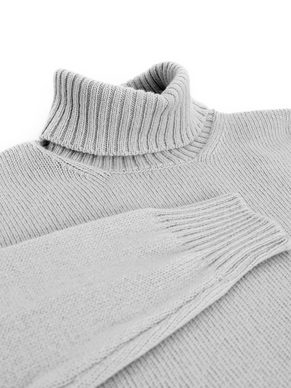 Gran Sasso Gray Wool Turtleneck Sweater