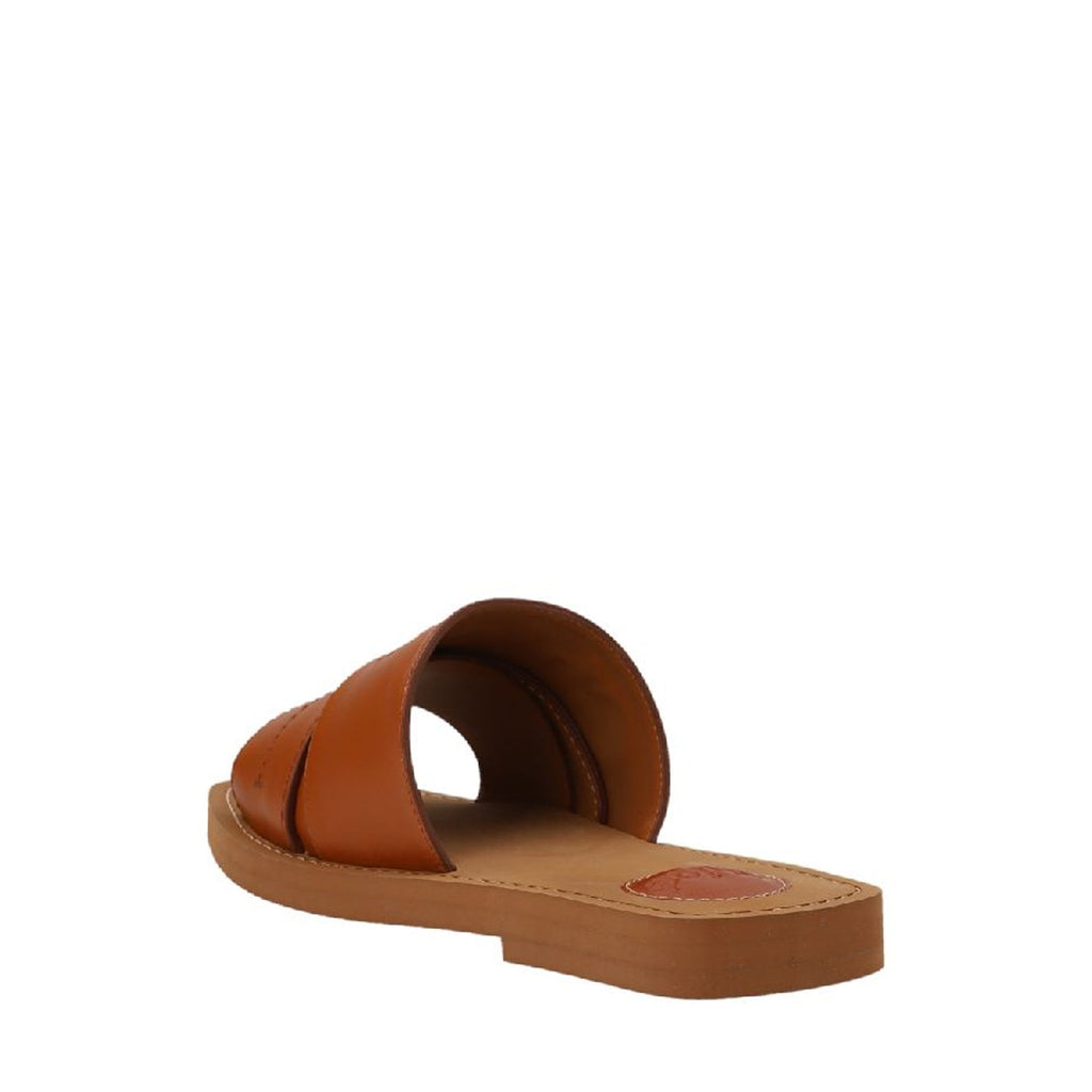 Chloè Logo Woody Flat Sandals