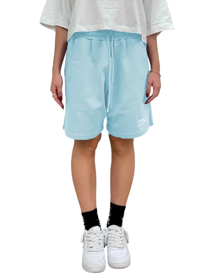 Comme Des Fuckdown shorts Light Blue Woman