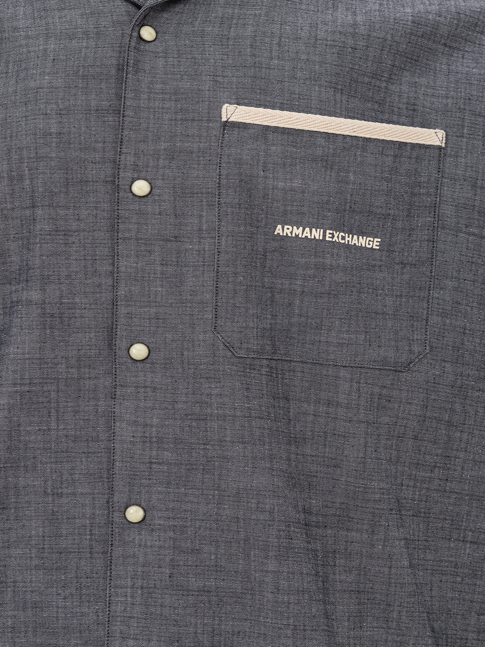 Armani Exchange Dark Denim Short Sleeve Shirt