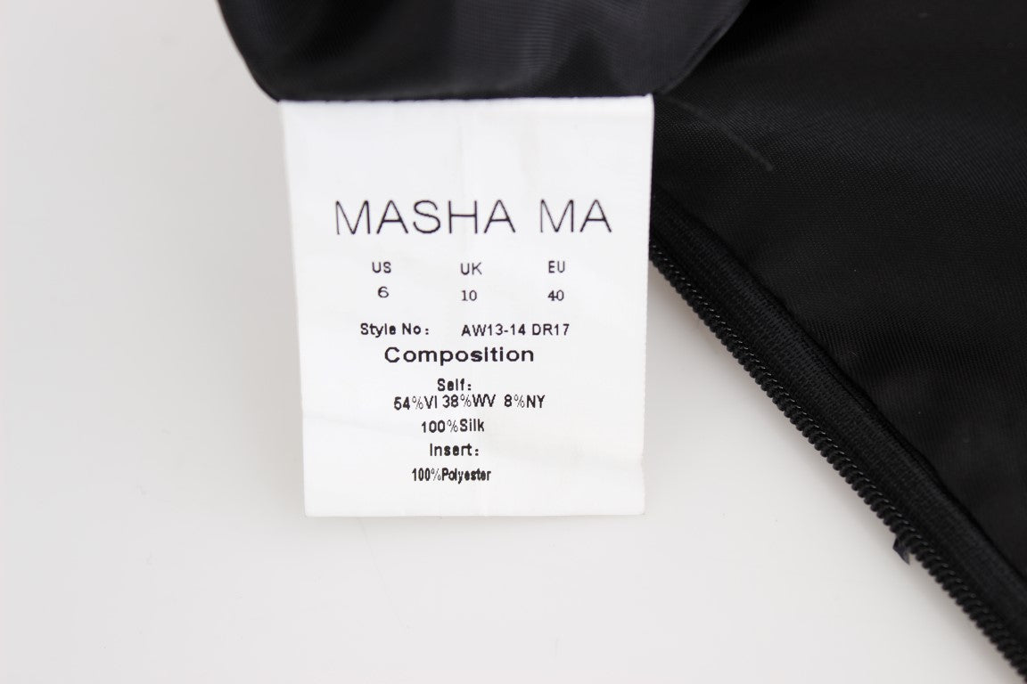 Masha Ma elegantes trägerloses schwarzes Kleid