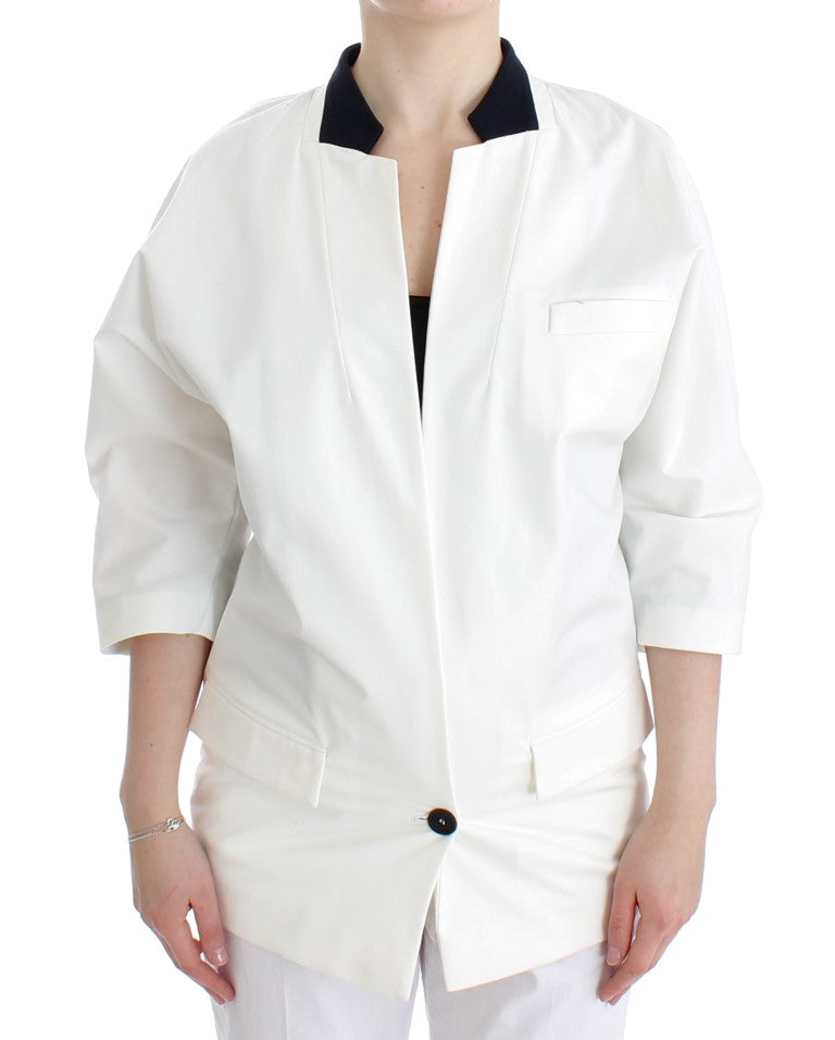 Andrea Pompilio Schicker Blazer aus weißer Baumwollmischung