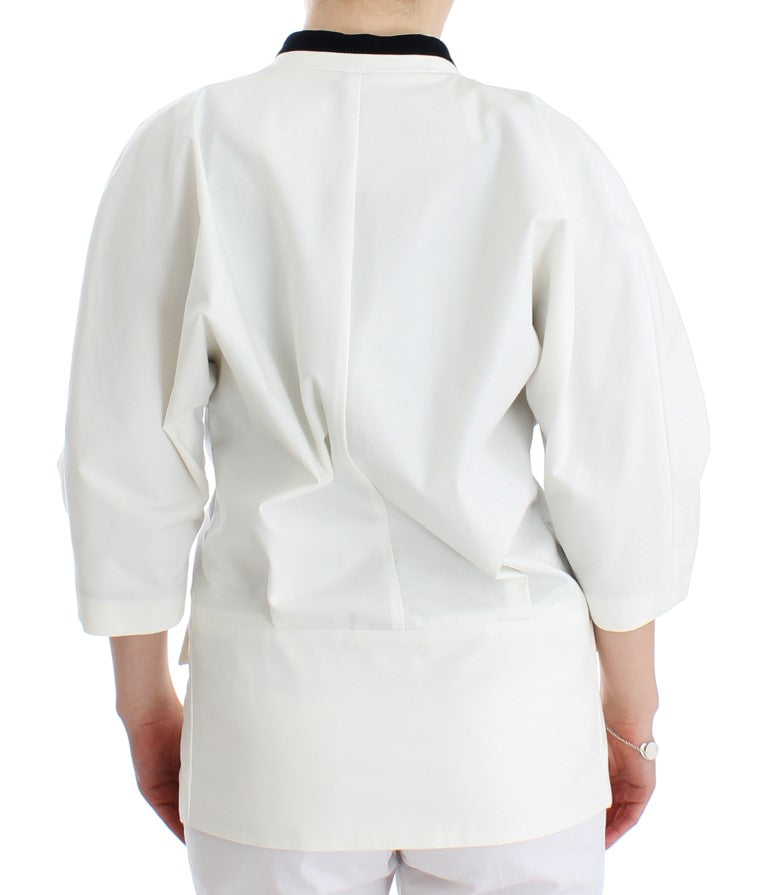 Andrea Pompilio Schicker Blazer aus weißer Baumwollmischung