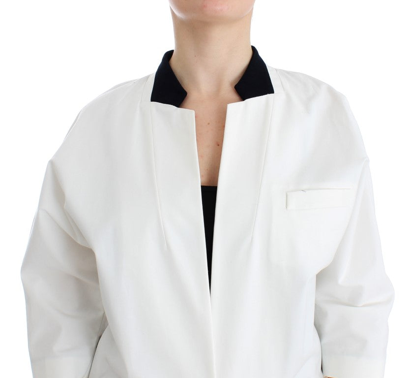 Andrea Pompilio Schicker Blazer aus weißer Baumwollmischung