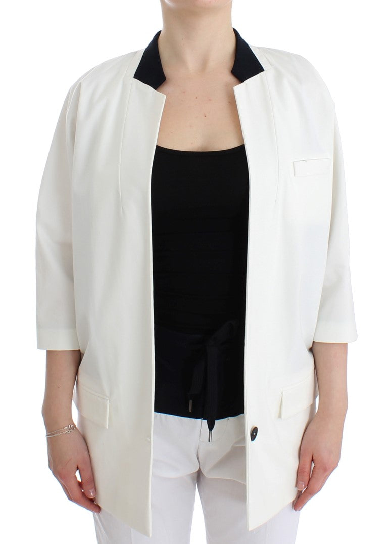 Andrea Pompilio Schicker Blazer aus weißer Baumwollmischung