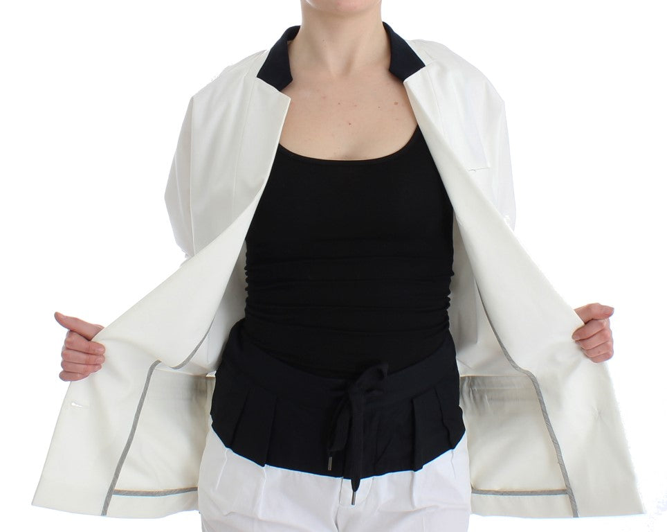 Andrea Pompilio Schicker Blazer aus weißer Baumwollmischung