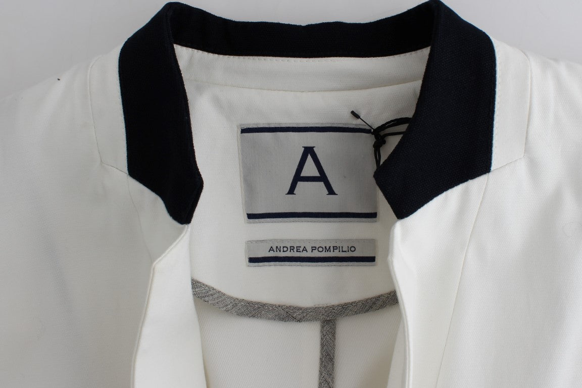 Andrea Pompilio Schicker Blazer aus weißer Baumwollmischung
