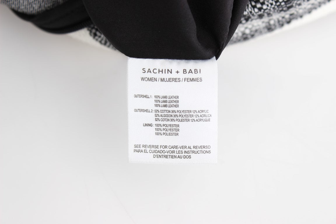Sachin &amp; Babi Eleganter Liza-Lederrock in Schwarz und Grau