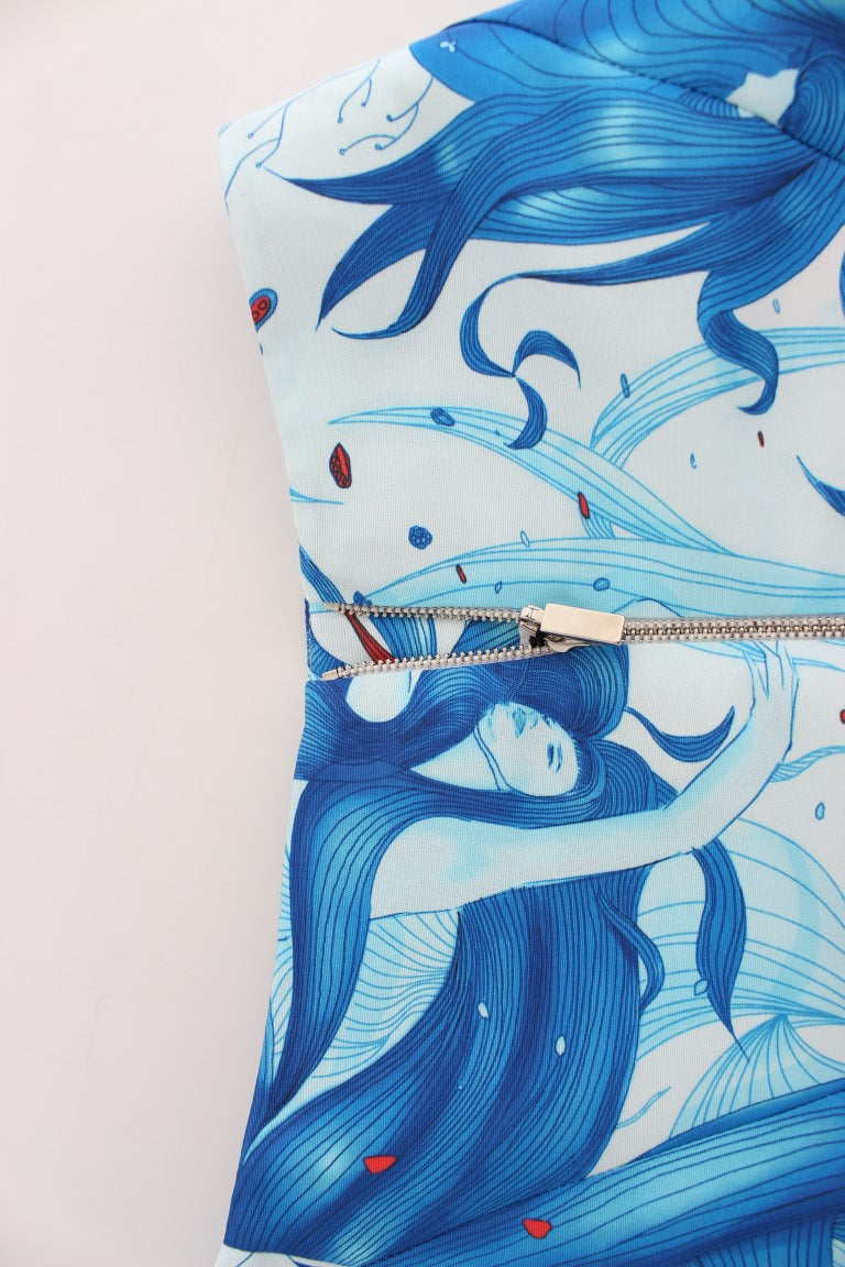 Eleganter knielanger Rock mit Fresco-Print von Koonhor