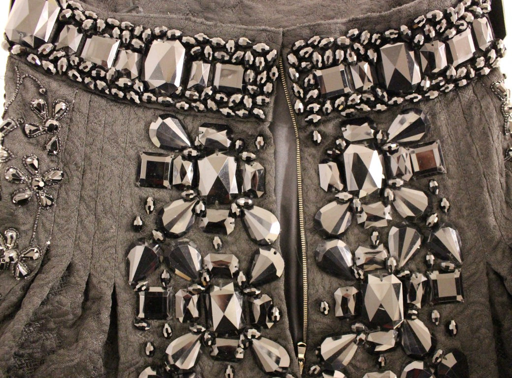 Dolce &amp; Gabbana – Schwarzer Meisterwerk-Rock mit Kristallverzierung