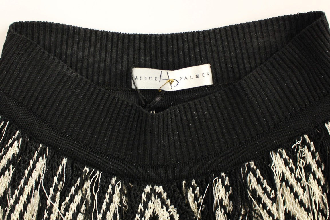 Alice Palmer – Schicker schwarz-weißer Strickrock