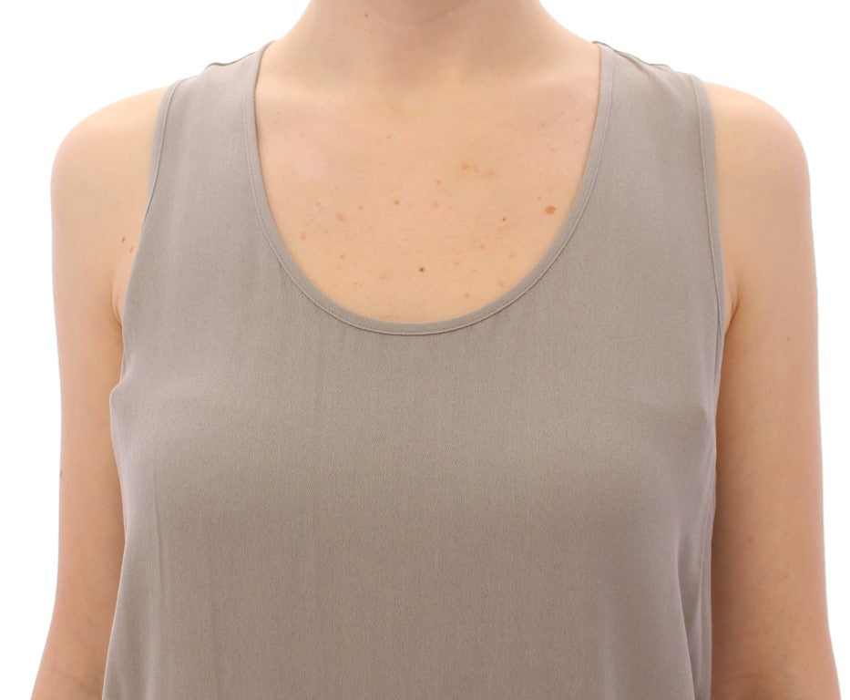 Comeforbreakfast Elegantes graues Viskose-Top – Zeitloser Stil