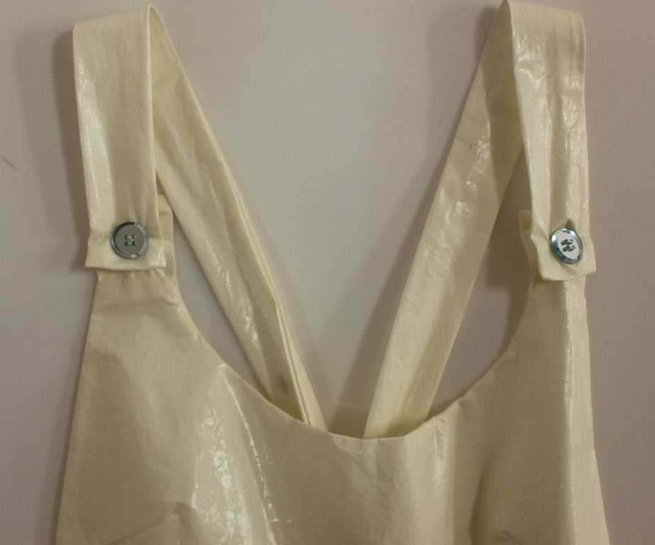 Licia Florio Elegantes Neckholder-Kleid in Teeweiß