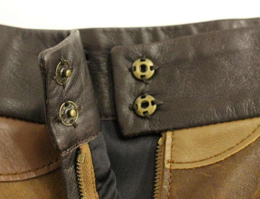 Dolce &amp; Gabbana Eleganter Patchworkrock aus Leder