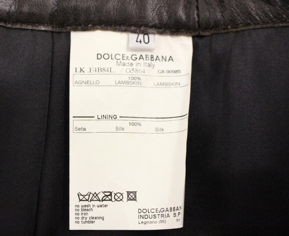 Dolce &amp; Gabbana Eleganter Patchworkrock aus Leder