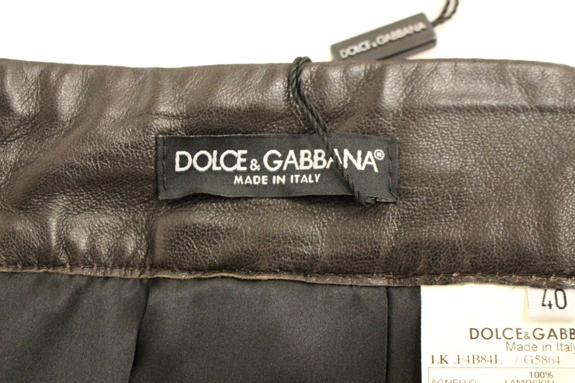 Dolce &amp; Gabbana Eleganter Patchworkrock aus Leder