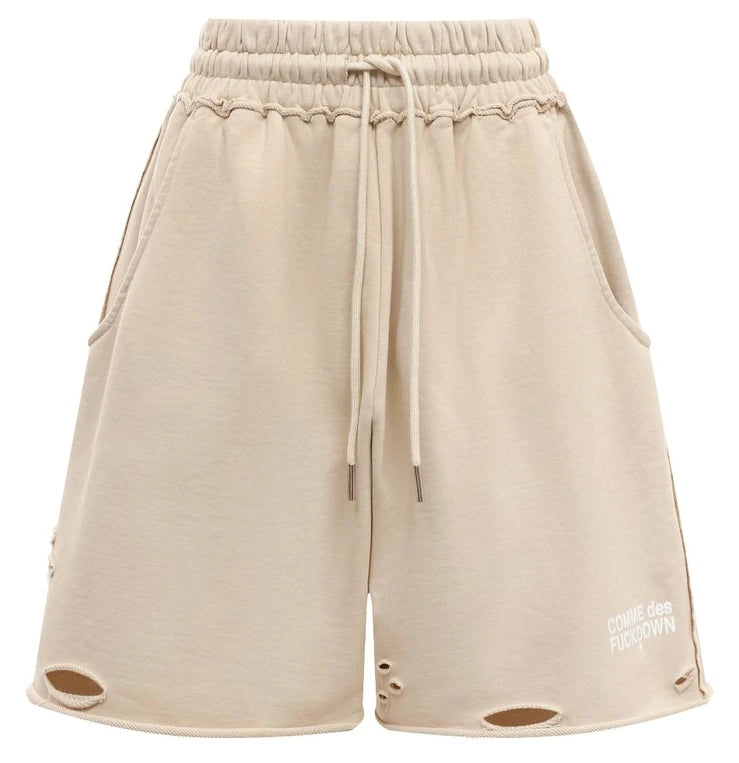 Comme Des Fuckdown shorts Beige Woman