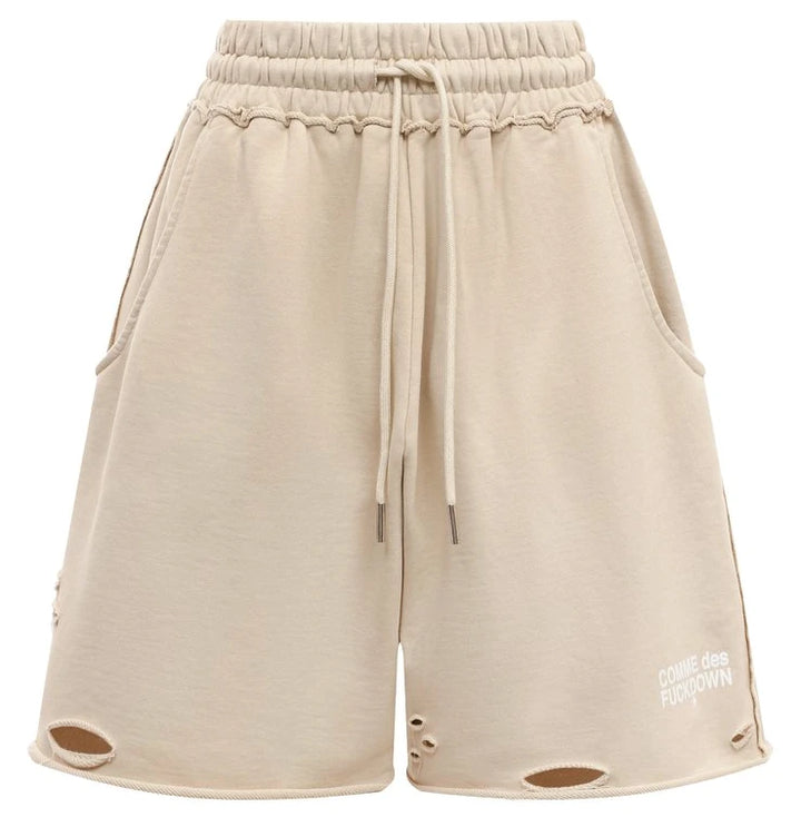 Comme Des Fuckdown shorts Beige Woman