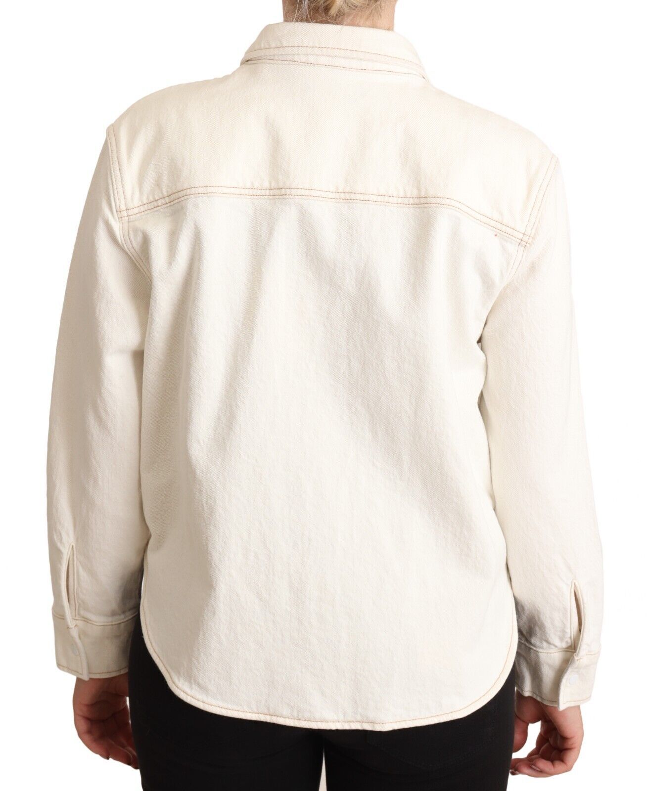 Levi's – Elegantes, weißes Poloshirt mit langen Ärmeln und Kragen