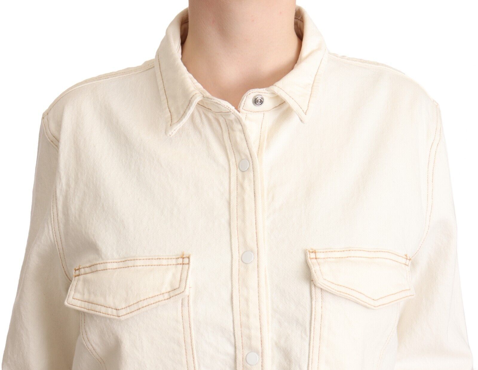 Levi's – Elegantes, weißes Poloshirt mit langen Ärmeln und Kragen