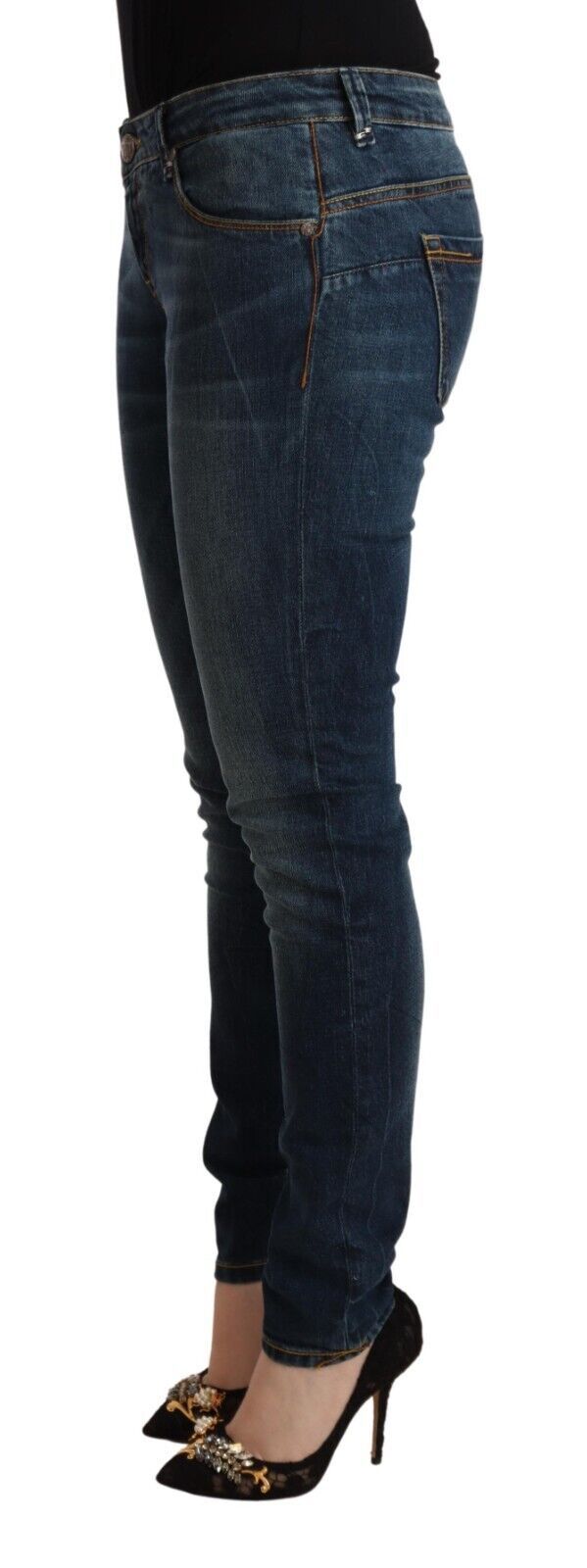 Acht Chic Slim-Fit Skinny Jeans mit niedriger Taille