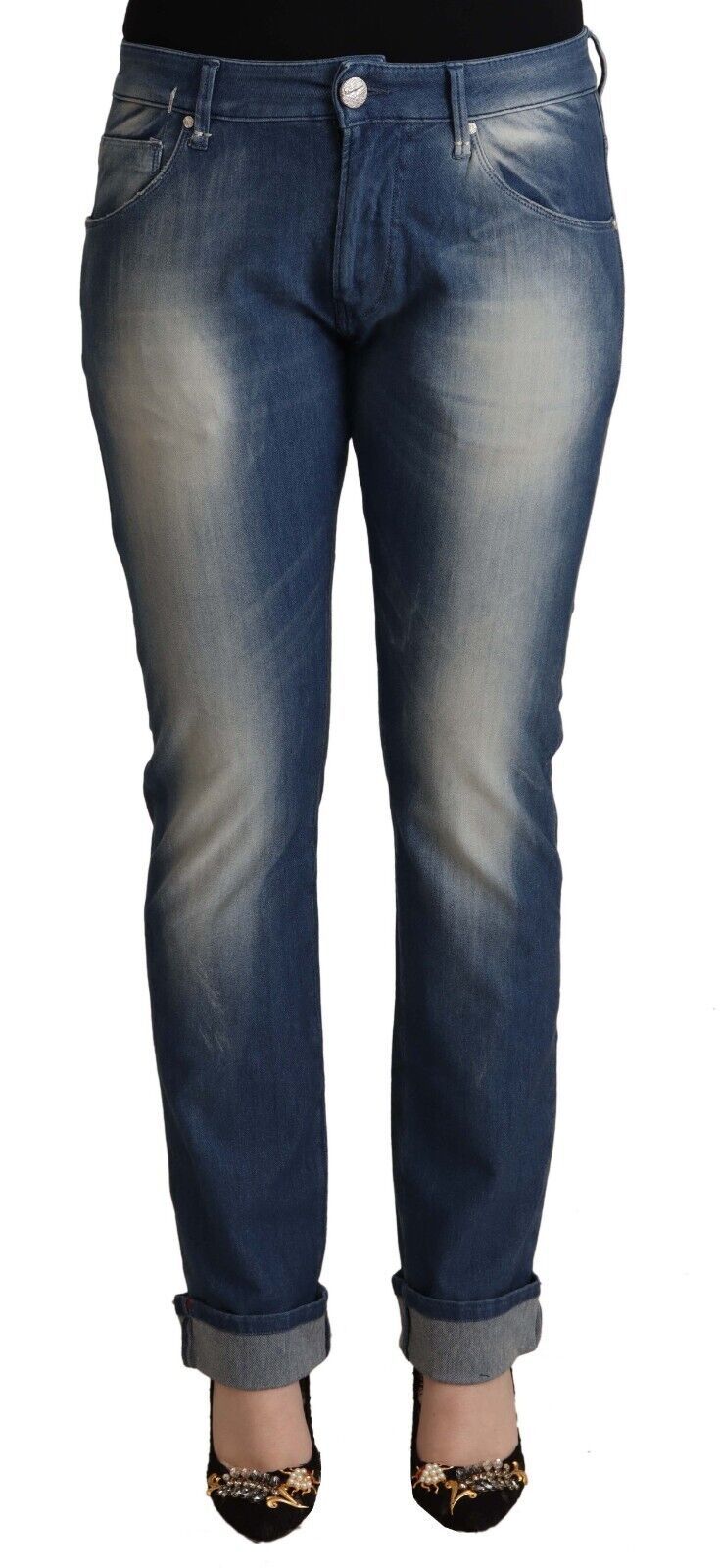 Acht Chic Skinny-Jeans mit mittlerer Taille