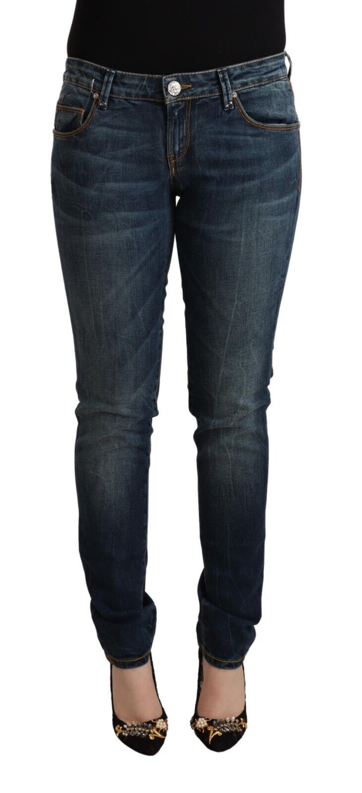 Acht Elegante Slim Fit Low Waist Denim Jeans