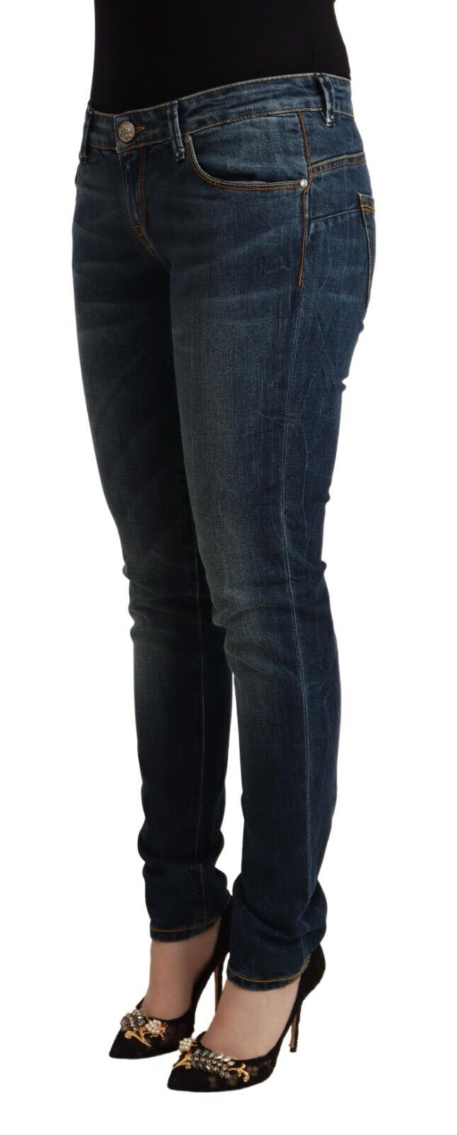 Acht Elegante Slim Fit Low Waist Denim Jeans