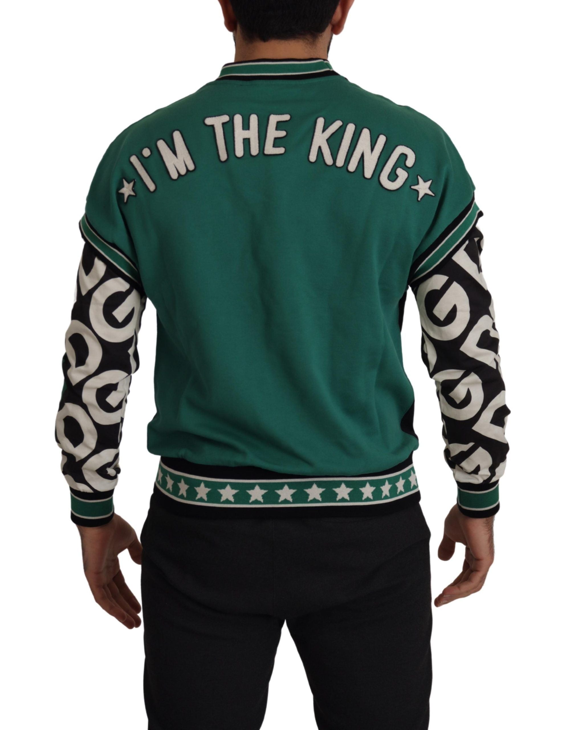 Dolce &amp; Gabbana Regal Pullover mit Rundhalsausschnitt - Schwarz &amp; Grün