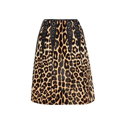Bottega Veneta Leopard Print Calf Hair Skirt – Siebentaschen
