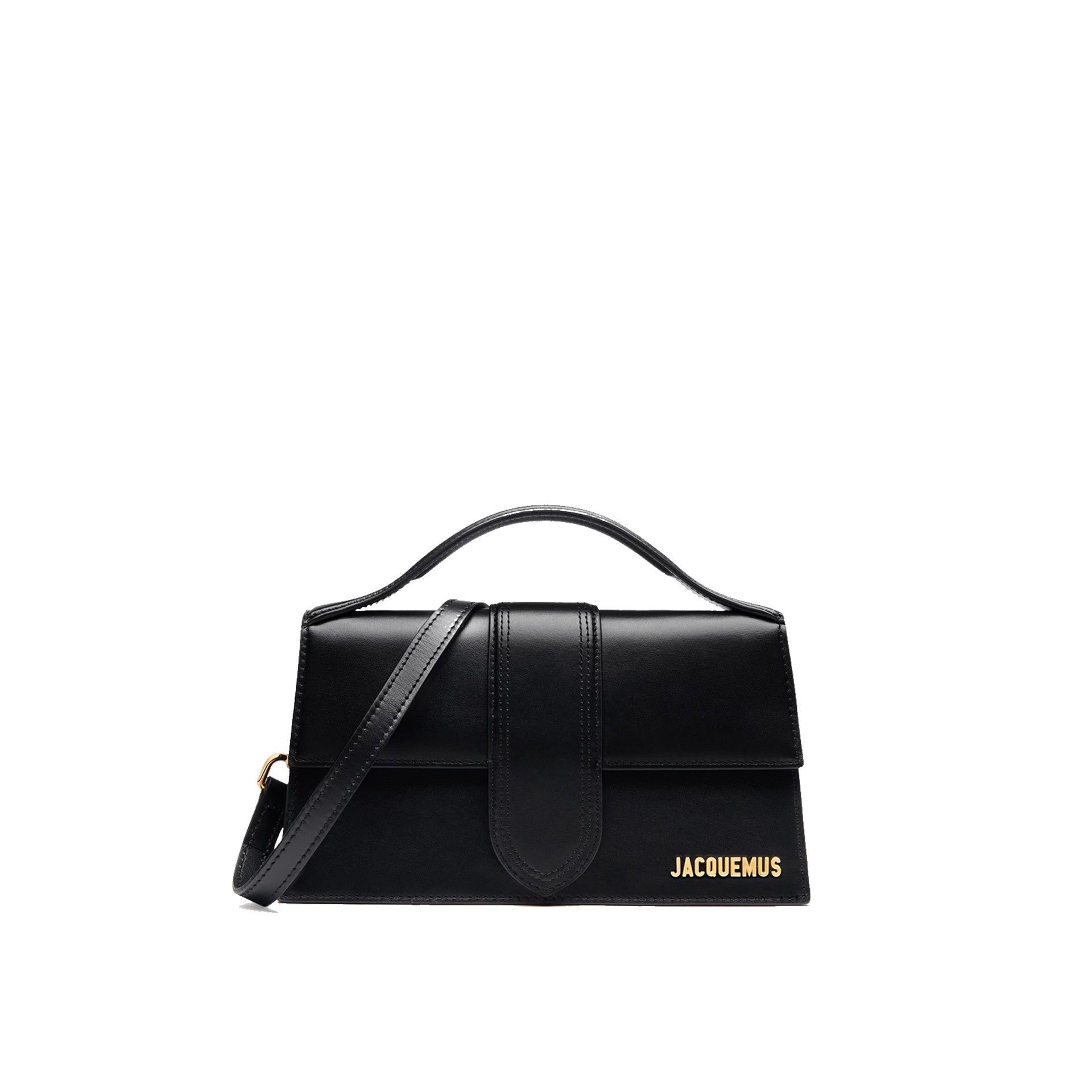 JACQUEMUS Le Grand Bambino Black Cross Body Ba, Gold Logo – Siebentaschen