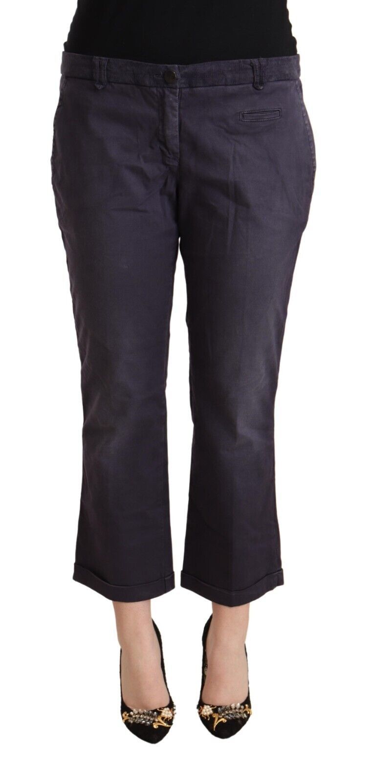 Jucca Chic – Kurze Hose mit niedriger Taille in Schwarz