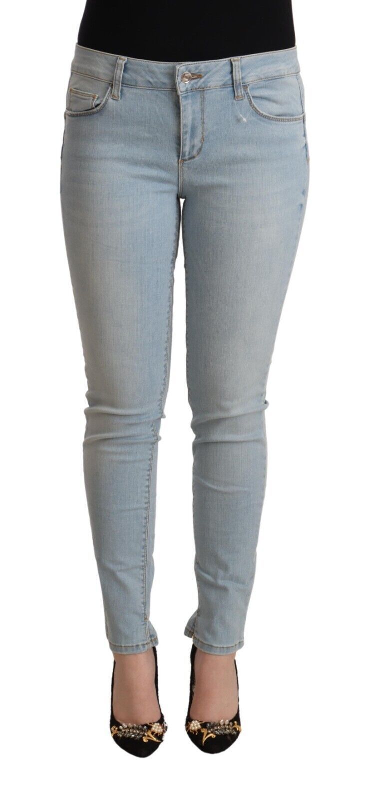 Liu Jo Hellblauer Skinny-Jeansstoff mit mittlerer Taille