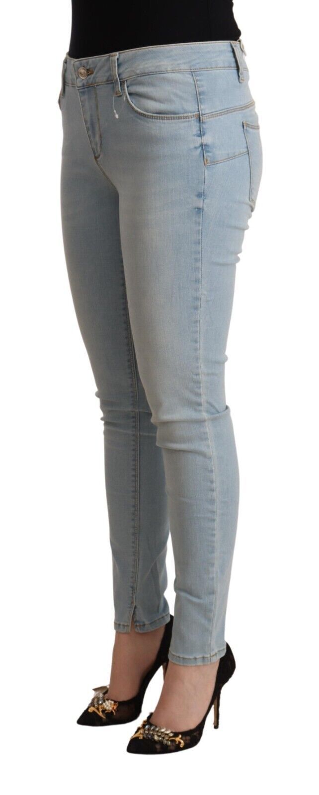 Liu Jo Hellblauer Skinny-Jeansstoff mit mittlerer Taille