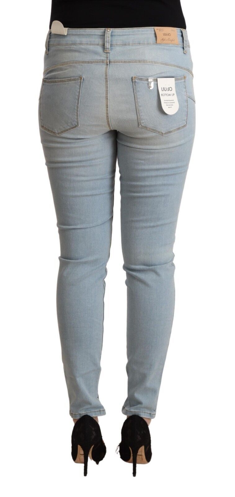 Liu Jo Hellblauer Skinny-Jeansstoff mit mittlerer Taille